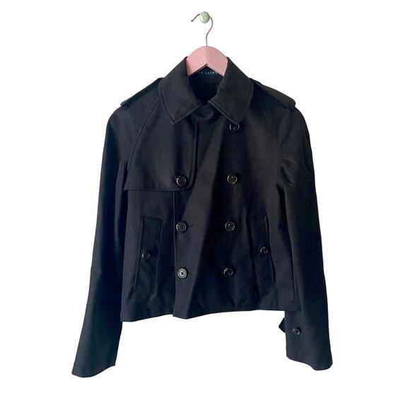 Ralph Lauren Cotton Double Breasted Short Jacket - Picture 1 of 12